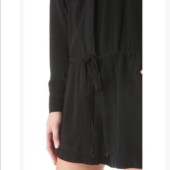 Enzo Costa | Romper Drawstring Chest Pockets Black - Picture 4 of 16